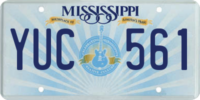 MS license plate YUC561