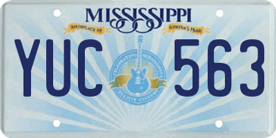 MS license plate YUC563