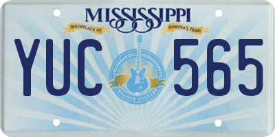 MS license plate YUC565