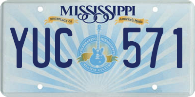 MS license plate YUC571