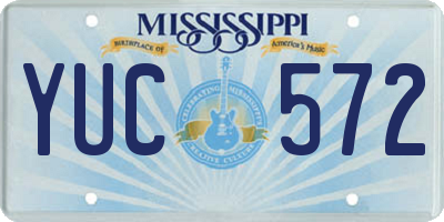 MS license plate YUC572