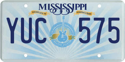 MS license plate YUC575