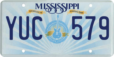 MS license plate YUC579