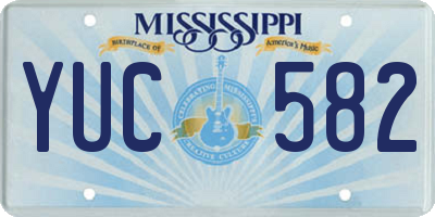 MS license plate YUC582