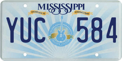 MS license plate YUC584