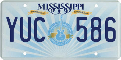 MS license plate YUC586