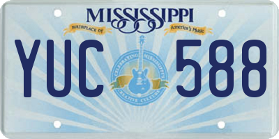MS license plate YUC588