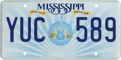 MS license plate YUC589