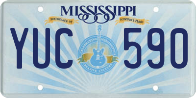 MS license plate YUC590