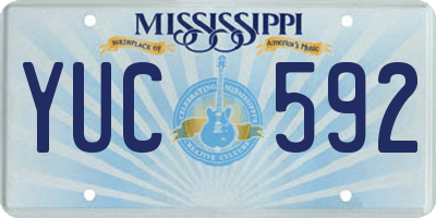 MS license plate YUC592