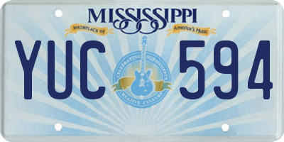 MS license plate YUC594
