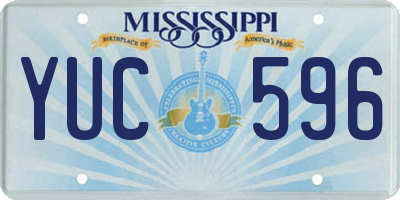 MS license plate YUC596