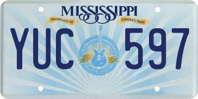 MS license plate YUC597