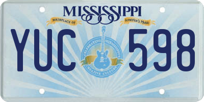 MS license plate YUC598