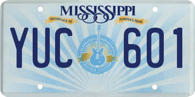 MS license plate YUC601