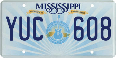 MS license plate YUC608