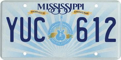 MS license plate YUC612