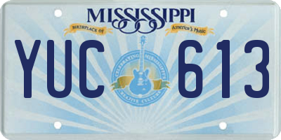 MS license plate YUC613