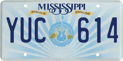 MS license plate YUC614