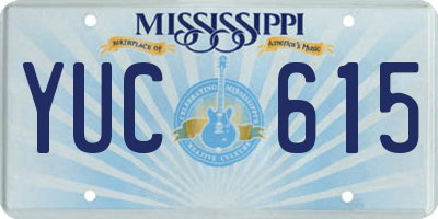 MS license plate YUC615