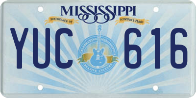 MS license plate YUC616