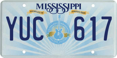 MS license plate YUC617