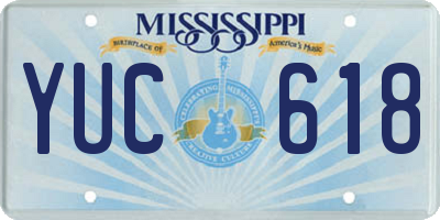 MS license plate YUC618