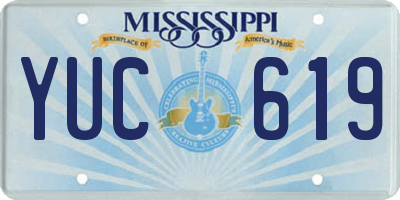 MS license plate YUC619