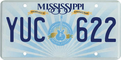 MS license plate YUC622