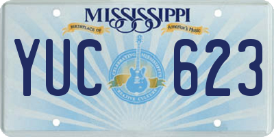 MS license plate YUC623