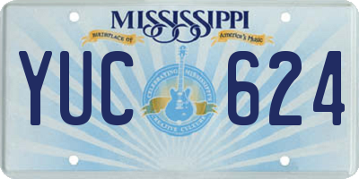 MS license plate YUC624