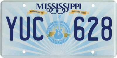 MS license plate YUC628