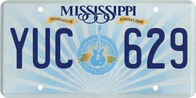 MS license plate YUC629