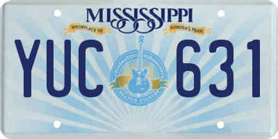 MS license plate YUC631