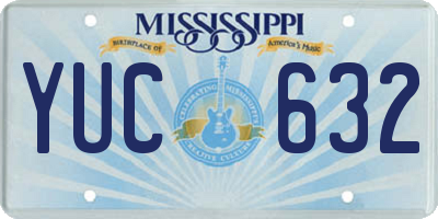 MS license plate YUC632