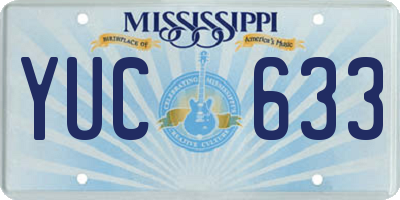 MS license plate YUC633