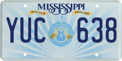 MS license plate YUC638