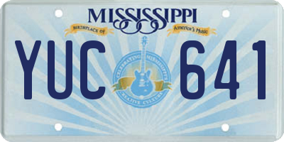 MS license plate YUC641