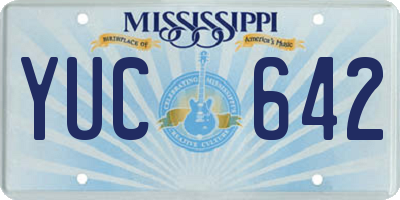 MS license plate YUC642