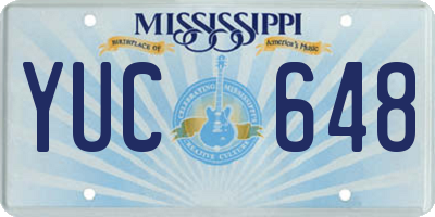 MS license plate YUC648
