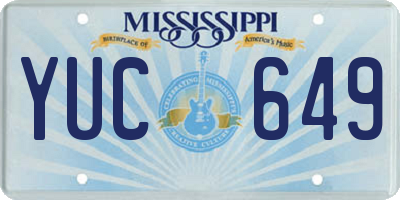 MS license plate YUC649