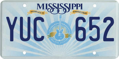 MS license plate YUC652