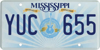 MS license plate YUC655