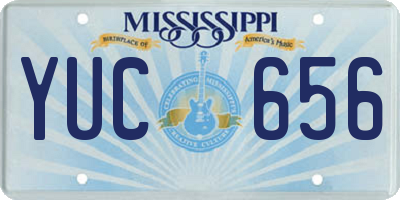 MS license plate YUC656
