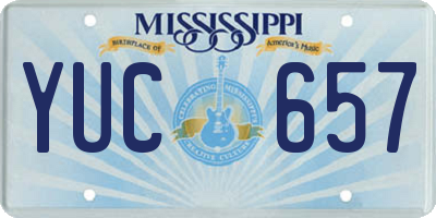 MS license plate YUC657