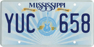 MS license plate YUC658