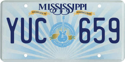 MS license plate YUC659