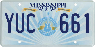 MS license plate YUC661