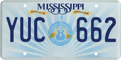MS license plate YUC662