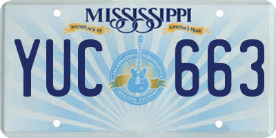 MS license plate YUC663